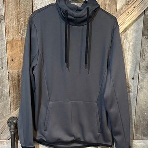tek gear Men's Dark Gray Pullover Hoodie with Black Drawstrings
